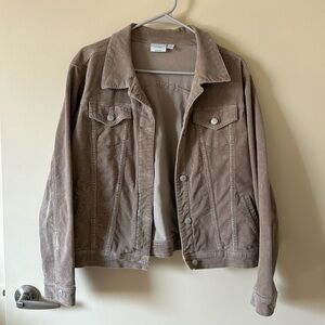 Corduroy Taupe Jean Jacket
